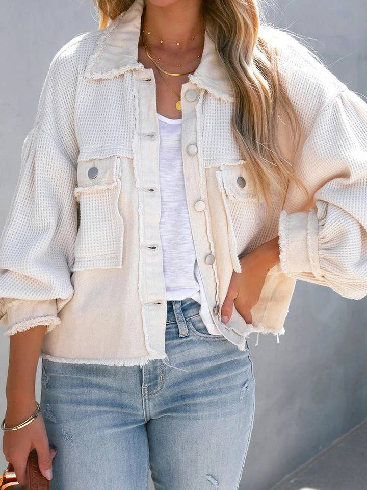 Casaco de Ganga com Franjas Texturizadas por atacado de Mccolin