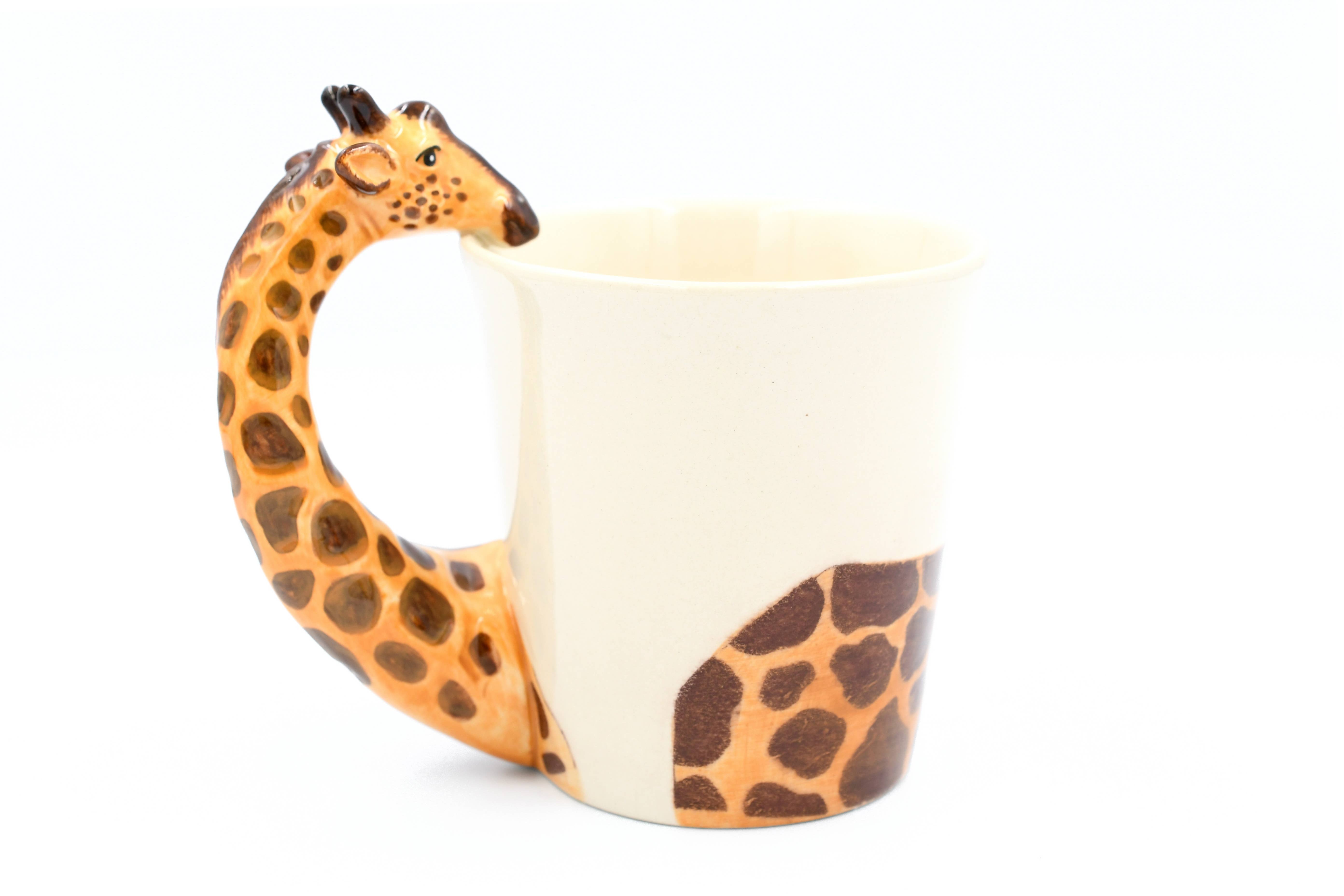 Art Floral Trading LLC – Caneca por atacado – Caneca de porcelana com alça em formato de pescoço de girafa, 295 ml3