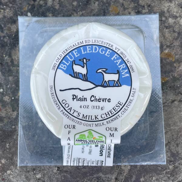 Blue Ledge Farm Plain Chevre medallion for wholesale by Blue Ledge Farm