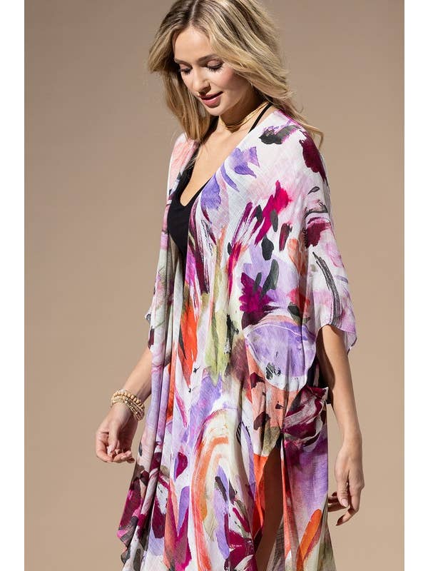 Watercolor Multi Kimono for wholesale on Faire