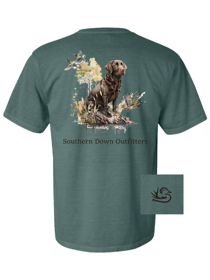Southern Down Outfitters - Wholesale Screen Printed T-Shirt - Unisex - Chocolate Lab Tee1
