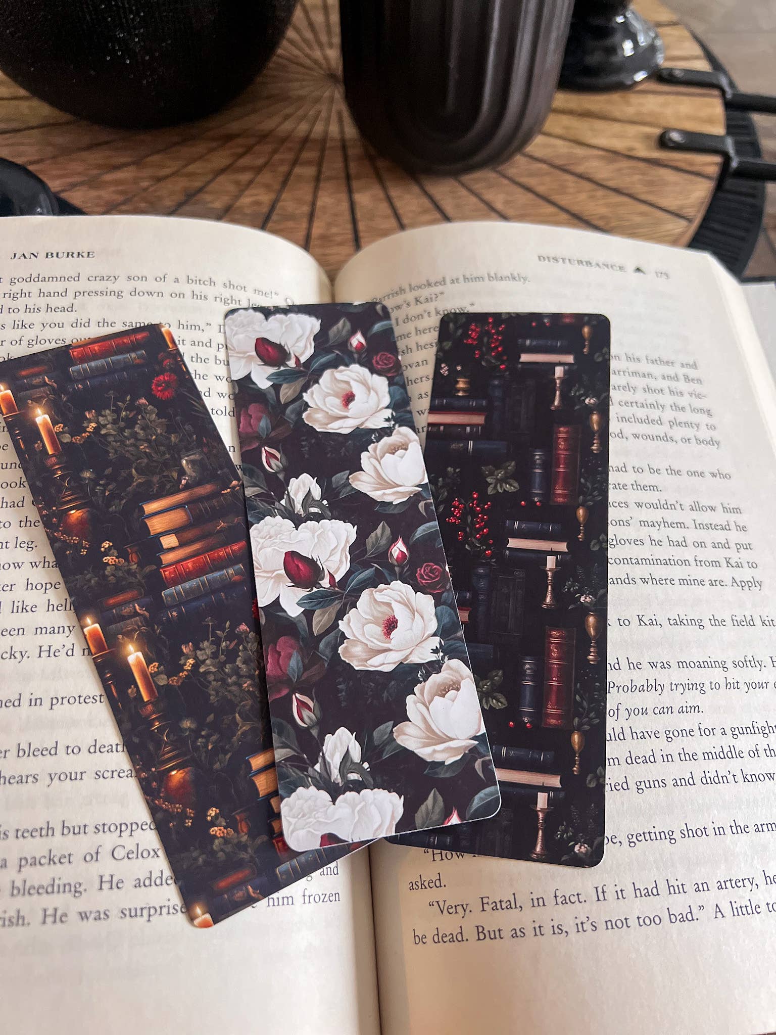 Little Turkey Shoppe - Wholesale Bookmark - Dark Floral Bookmark Set, Dark Academia6