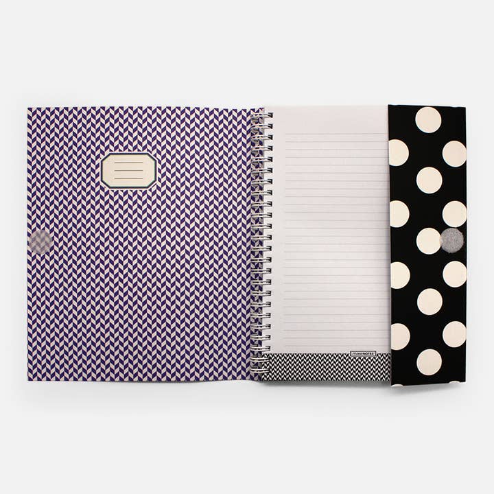 MAKENOTES - Wholesale Notebook - A5 SPIRAL NOTEBOOK WITH DOTS PATTERN