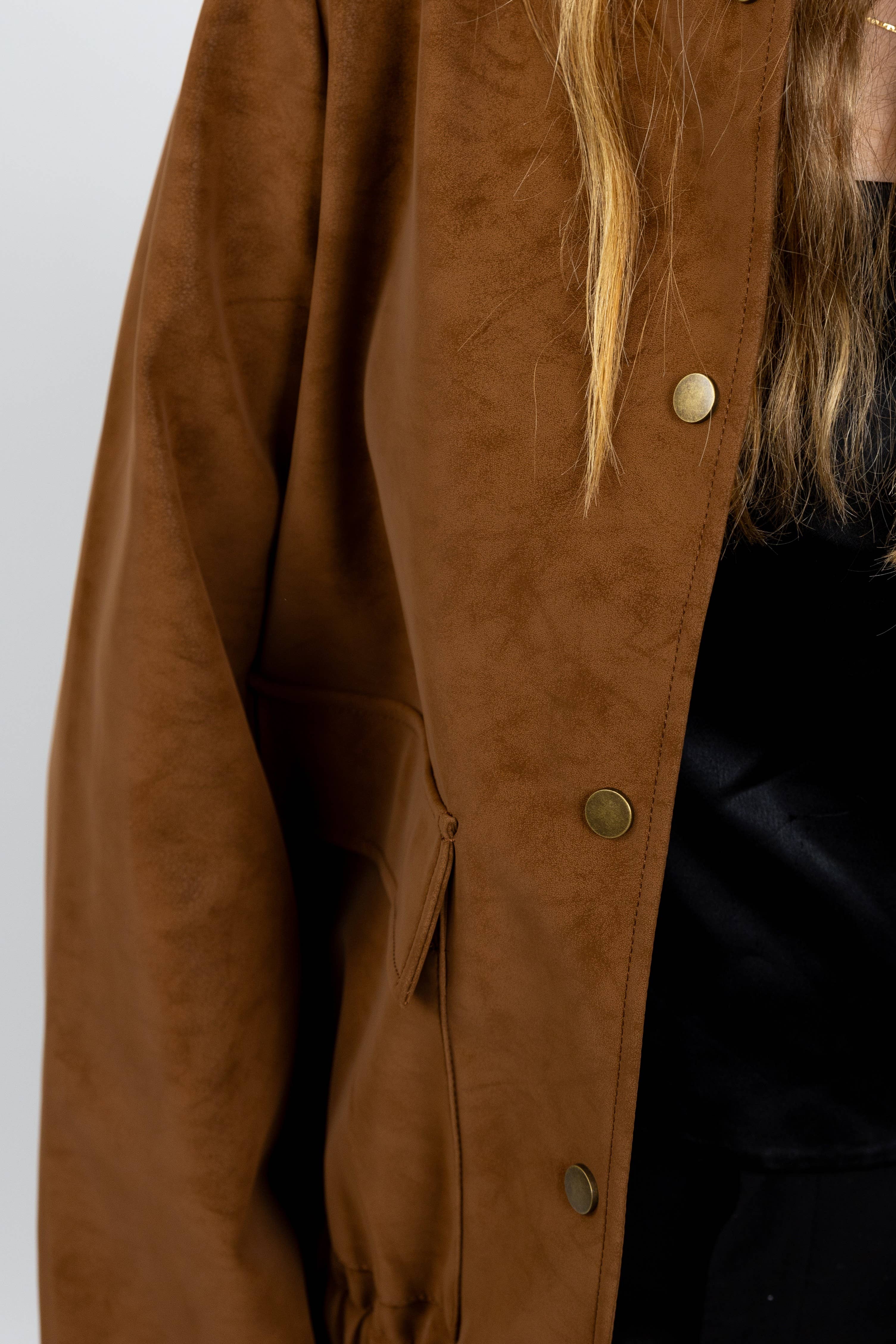 KZELL PARIS - Vente Veste – femme - VESTE BLOUSON EFFET DAIM IMPERMÉABLE3