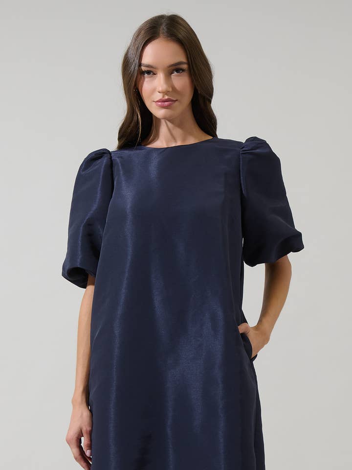 Morrigan Bubble Sleeve Shift Mini Dress for wholesale by Sugarlips