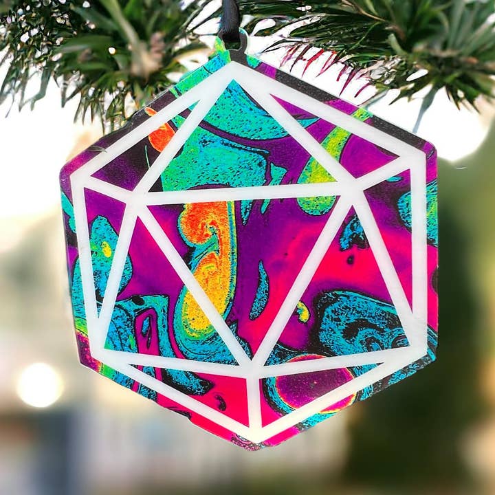 Décoration de Noël D20 Dice Dungeons and Dragons pour la vente par Sleepy Magnolia Designs