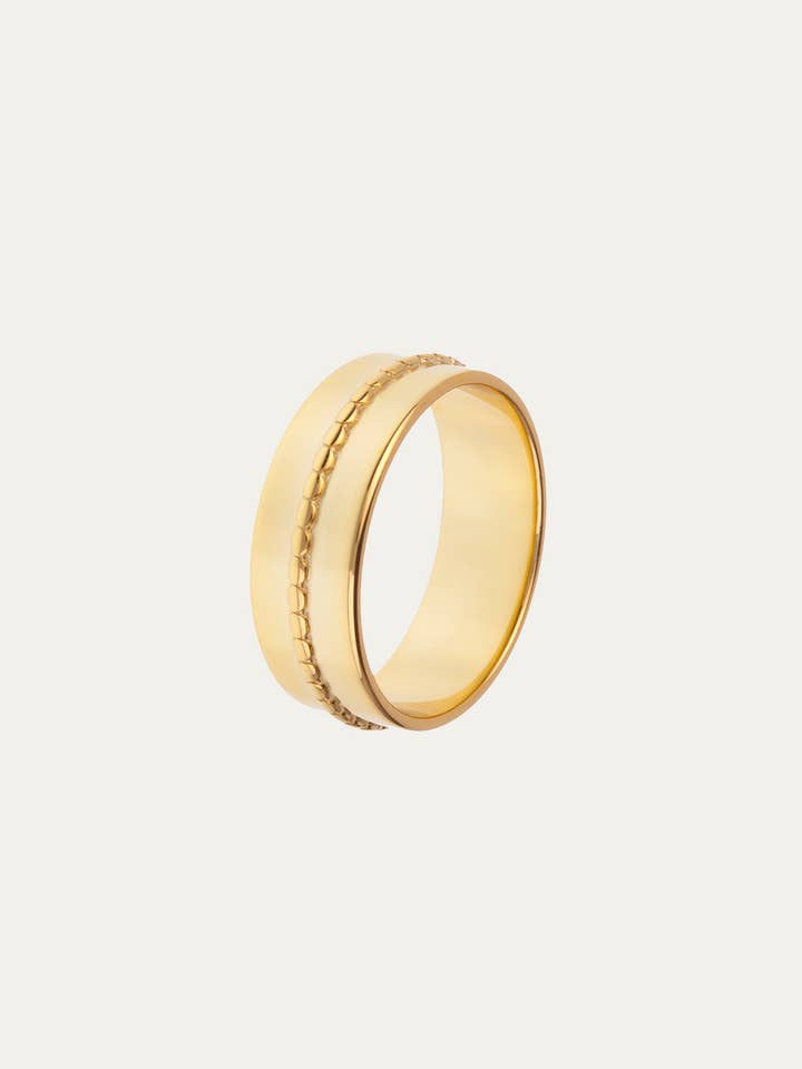 Berta Gold Ring for wholesale by FLOR DE MENTA JEWELRY