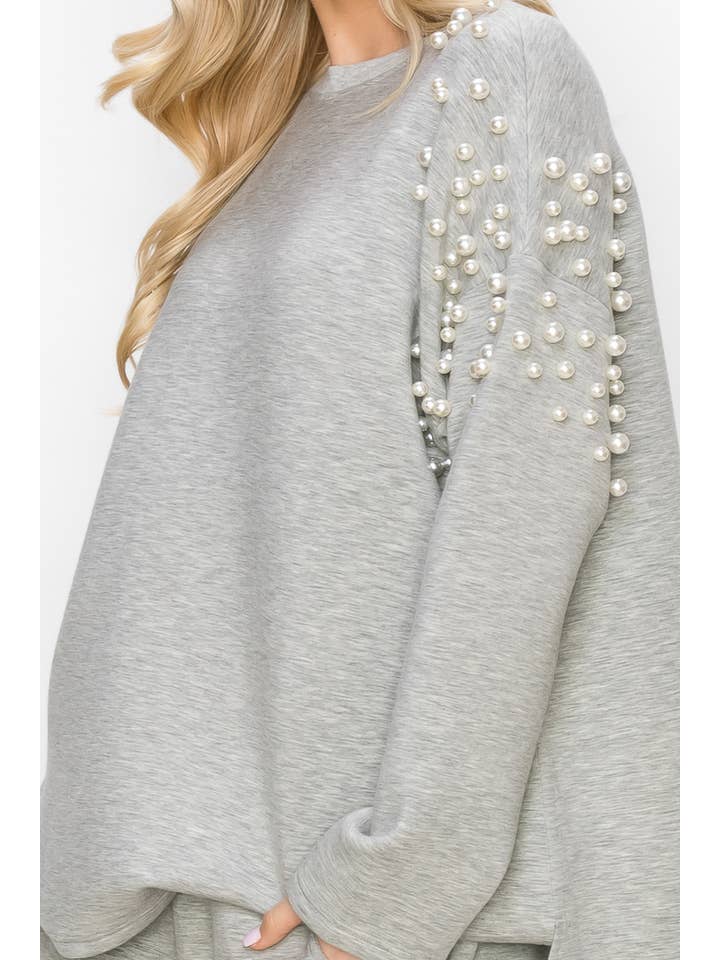 Joh Apparel - Wholesale Knit Top - Women's - Fiona Stretch French Scuba Pearl Top15