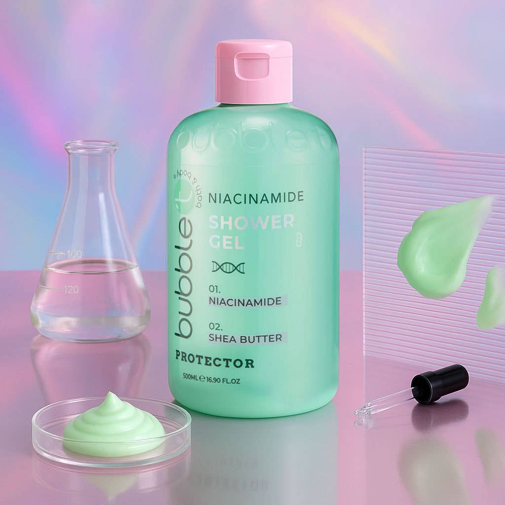 Bubble T Cosmetics – wholesale Body wash/shower gel – Niacinamide & Shea Butter Shower Gel (500ml)1