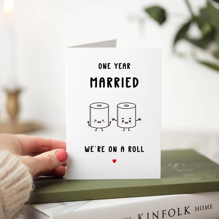 Doodle & Design – Großhandel Jubiläumskarte – Karte zum 1. Hochzeitstag, einjähriger Hochzeitstag2