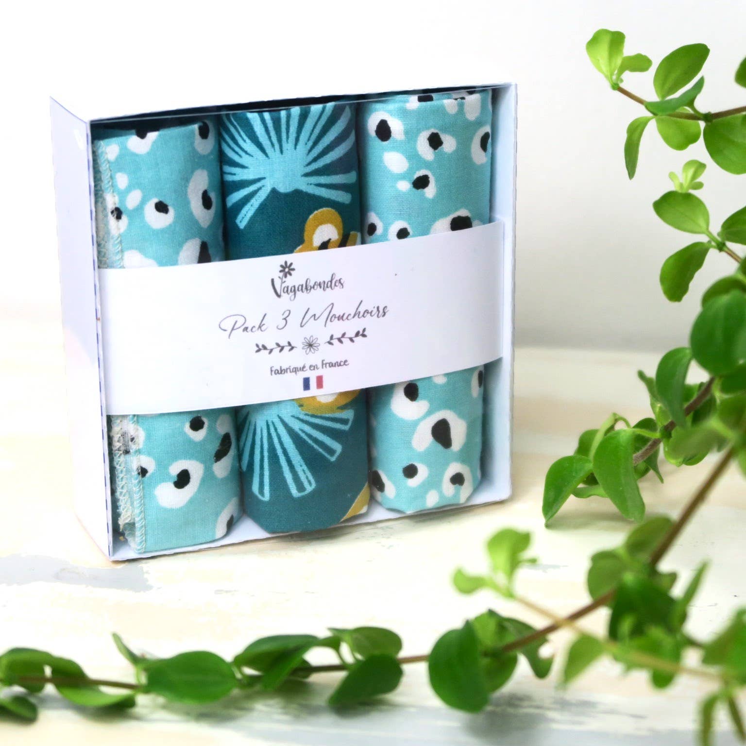 Vagabondes - Wholesale Handkerchief - Unisex - Pack of 3 Cotton Handkerchiefs, Reusable and Eco-friendly10