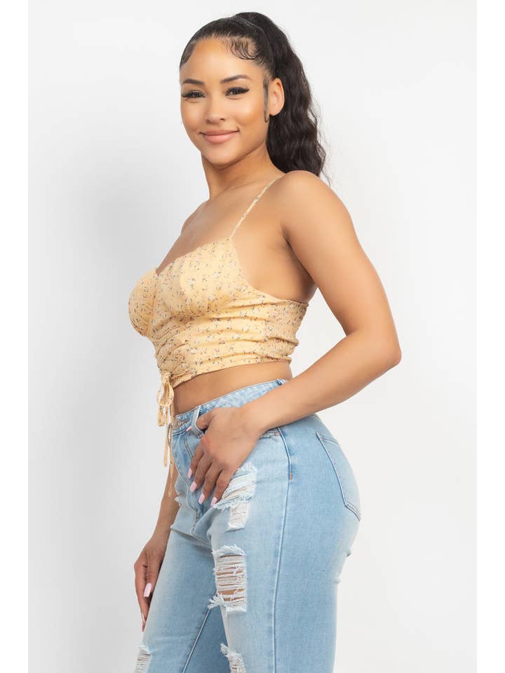 CC Wholesale Clothing - Wholesale Blouse - Women's - Floral Ditsy Front Tie Top2