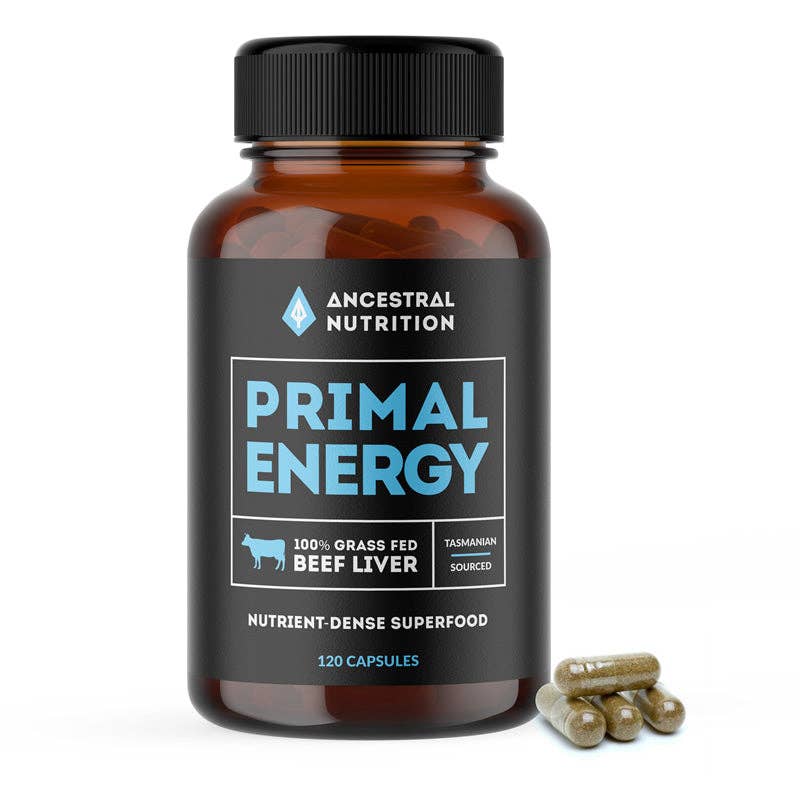 Ancestral Nutrition Pty Ltd - Wholesale Oral supplement/vitamin - Primal Energy Grass Fed Beef Liver Capsules (Box of 6)1