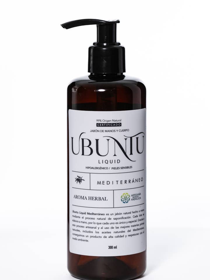 Ubuntu Liquid Mediterraneo Sapone Liquido Naturale per la vendita all'ingrosso da parte di Land of Nature