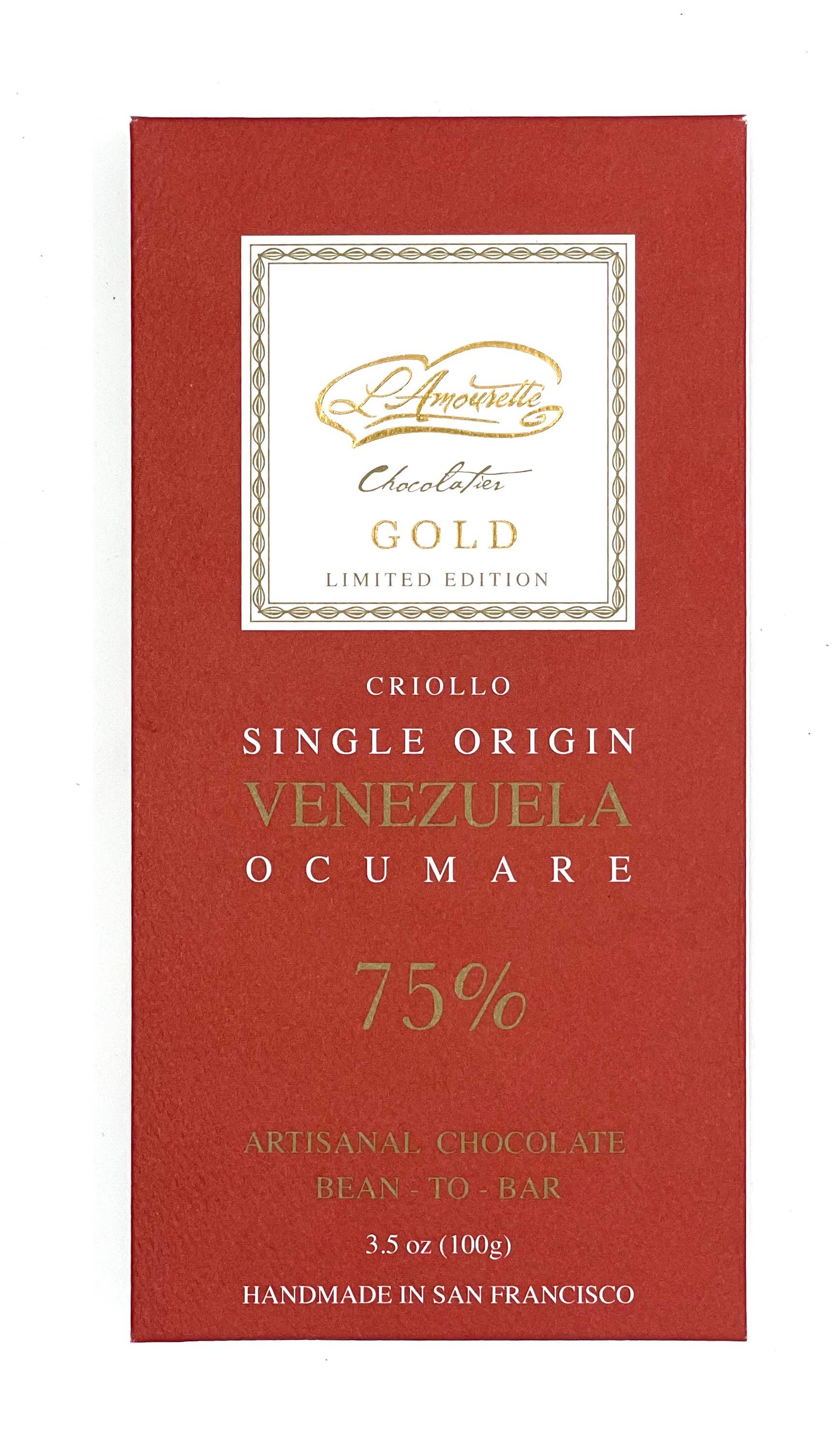 L'Amourette Chocolat - Wholesale Chocolate Bar - 75% Dark Chocolate Ocumare (Venezuela) limited edition1