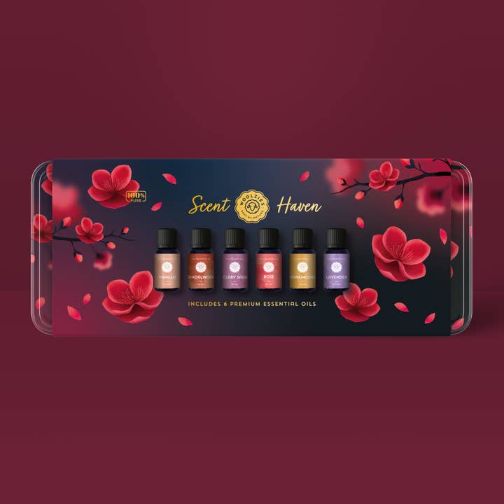 Woolzies - Wholesale Essential Oil - Scent Haven Premium set of 6 Tin Box Holiday Gift Set