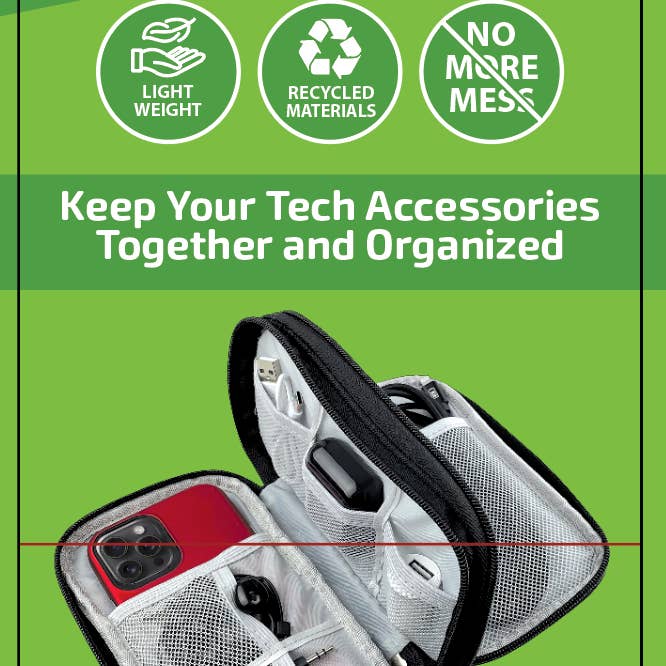 Novelty Brands - Wholesale Retailer Display - Accessories - Gadget Gear Tech Accessories Organizer Store Bag - 6/Display1