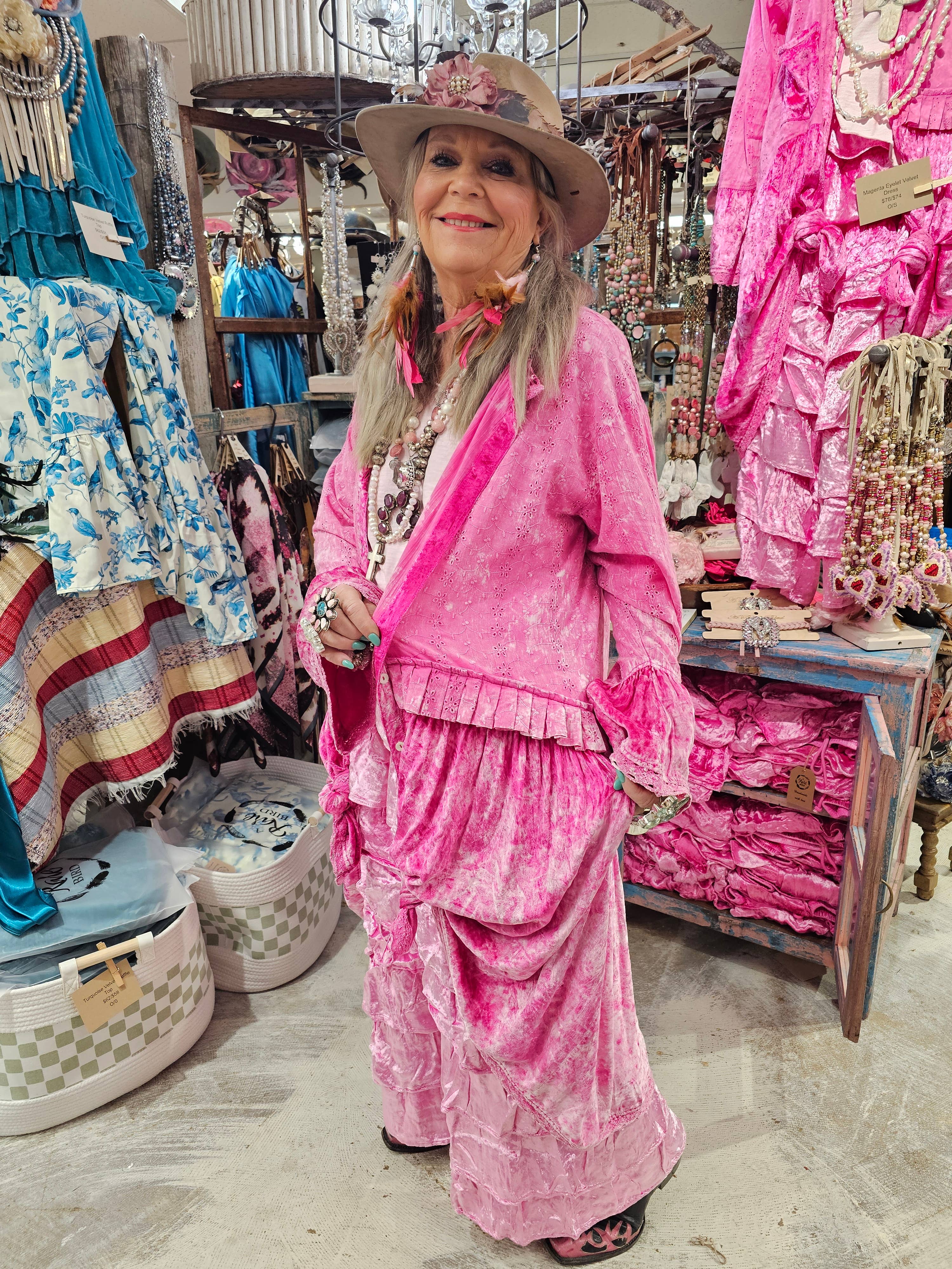 A Rare Bird Shop - Wholesale Pants - Women's - Magenta Ruffle Pant3