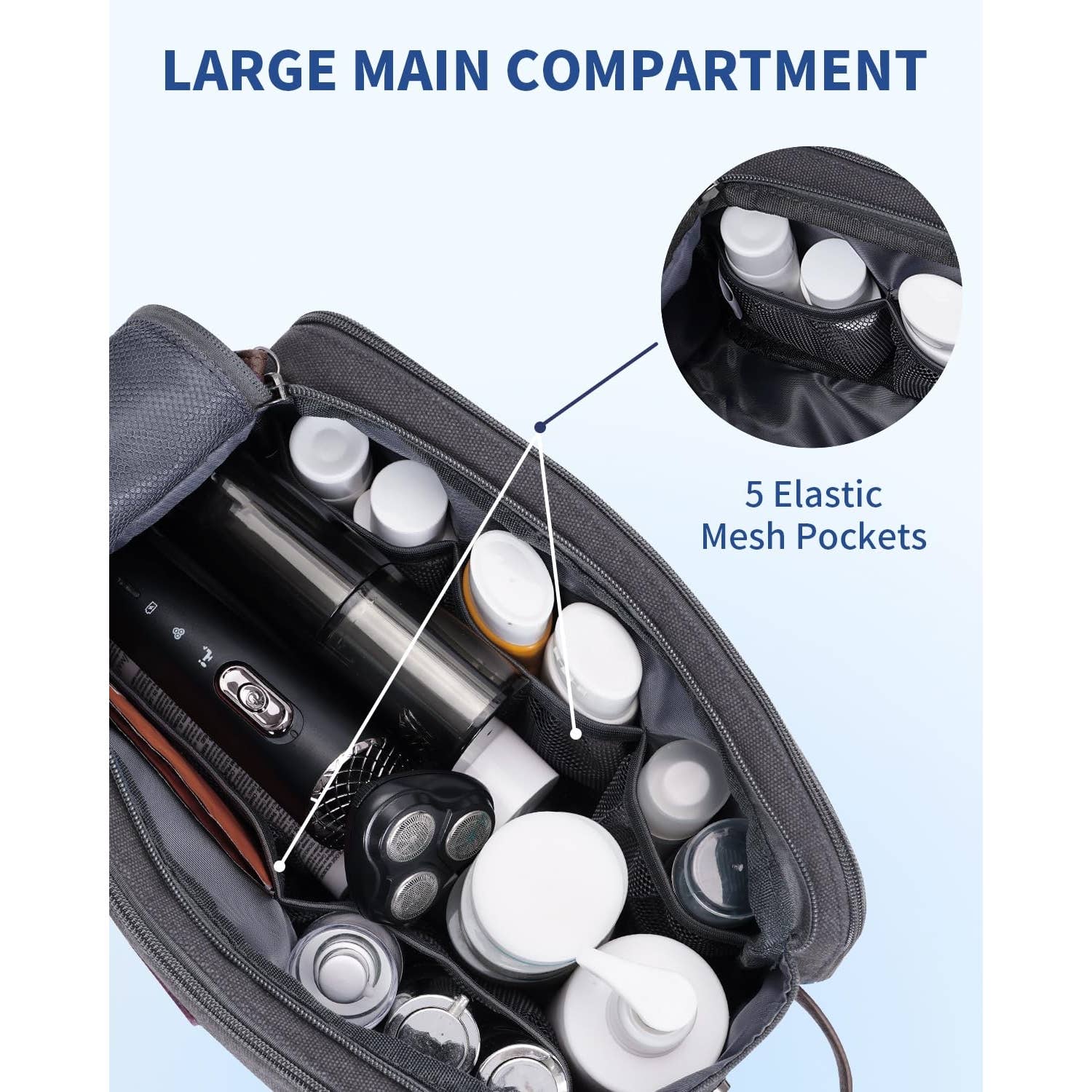 wandf – Engroshandel Toilettaske - Unisex – Canvas & læder Dopp Kit rejse vandafvisende barbertaske42