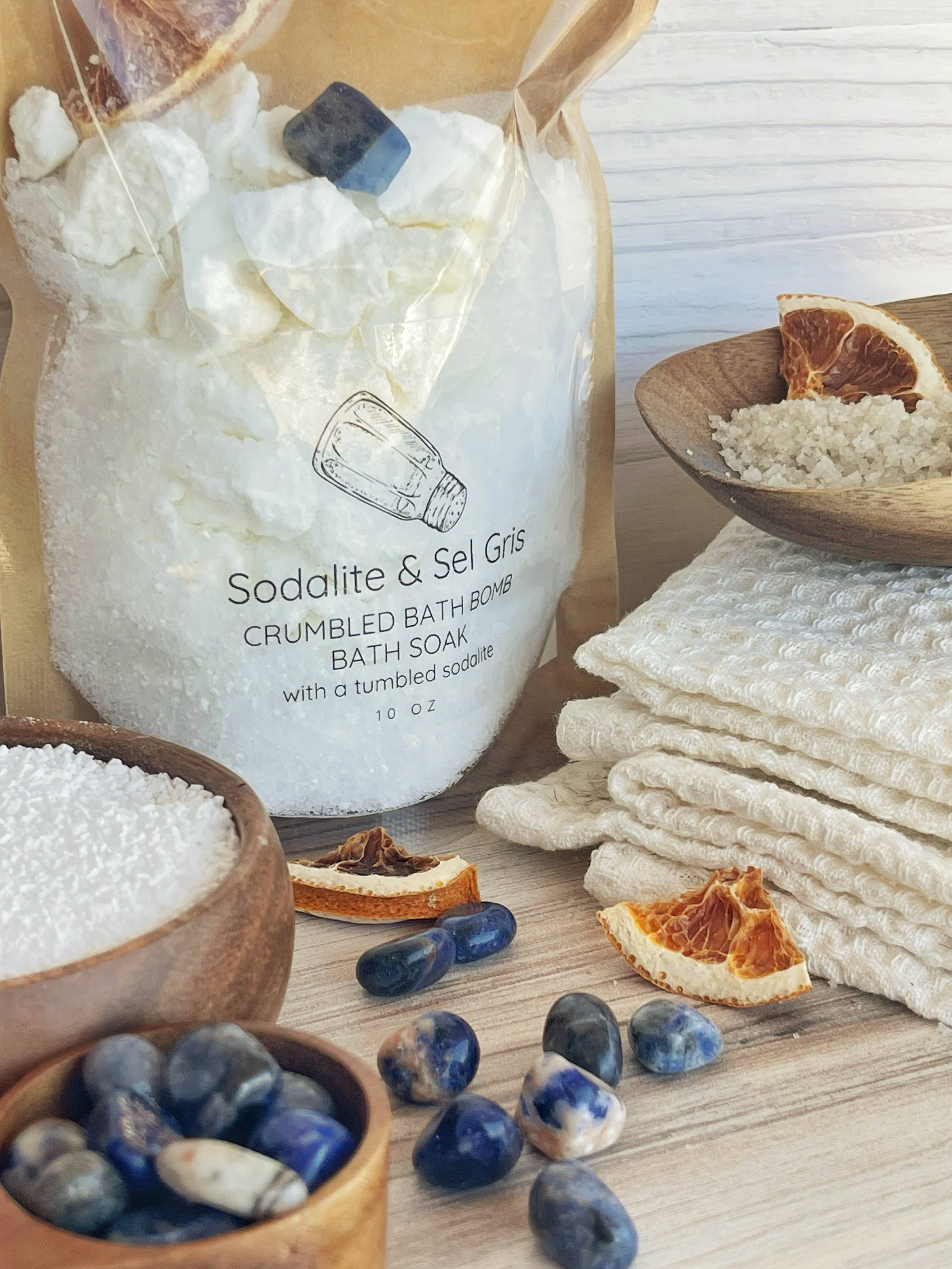 Rage Gems & Jewelry - Wholesale Bath Soak/Milk - Sodalite & Sel Gris Crumbled Bath Bomb Bath Soak8