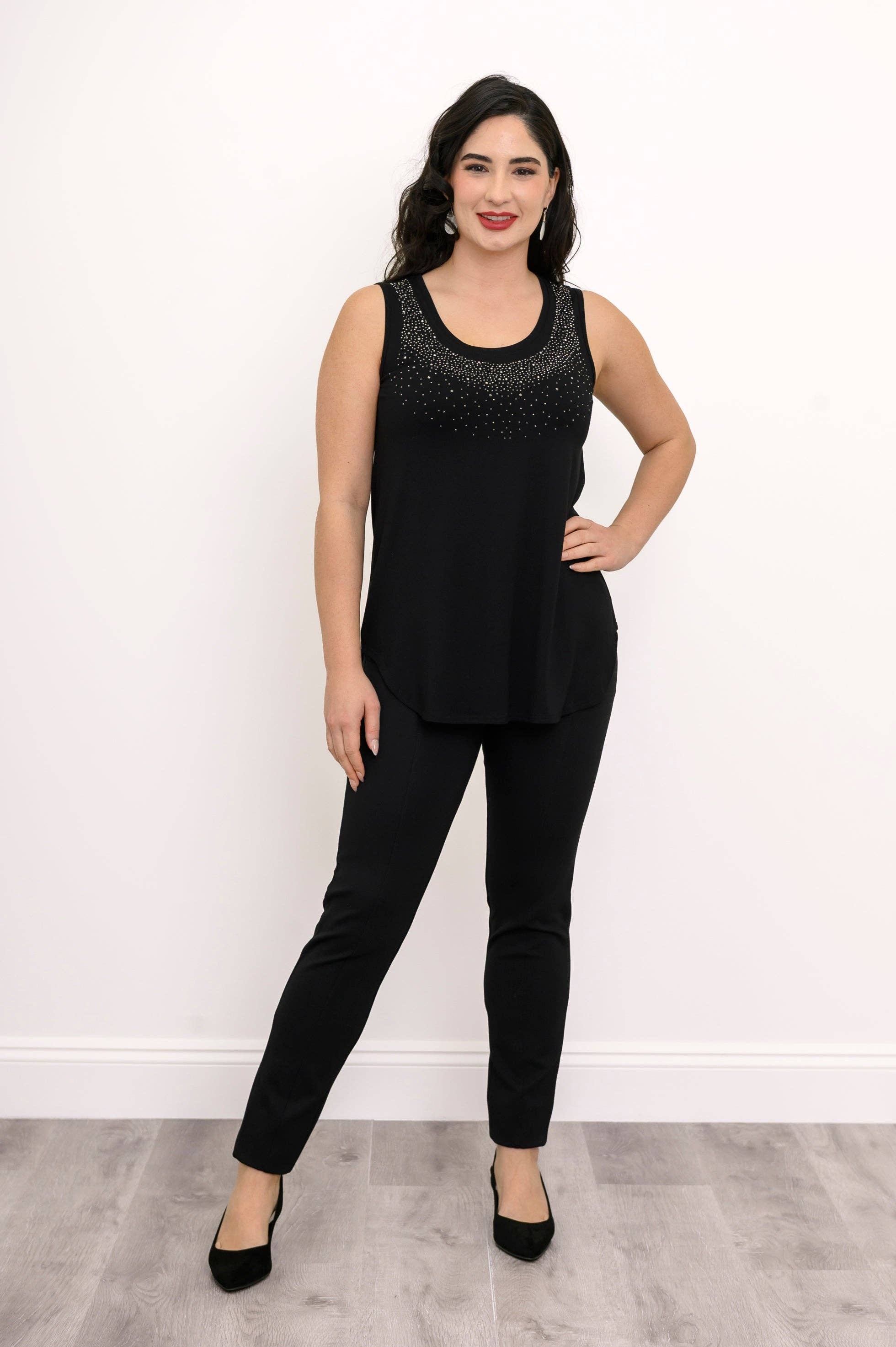 Blue Sky Clothing Co LLC – wholesale Tunic – Women’s – Jazz Tank, Black Diamond, Bamboo2