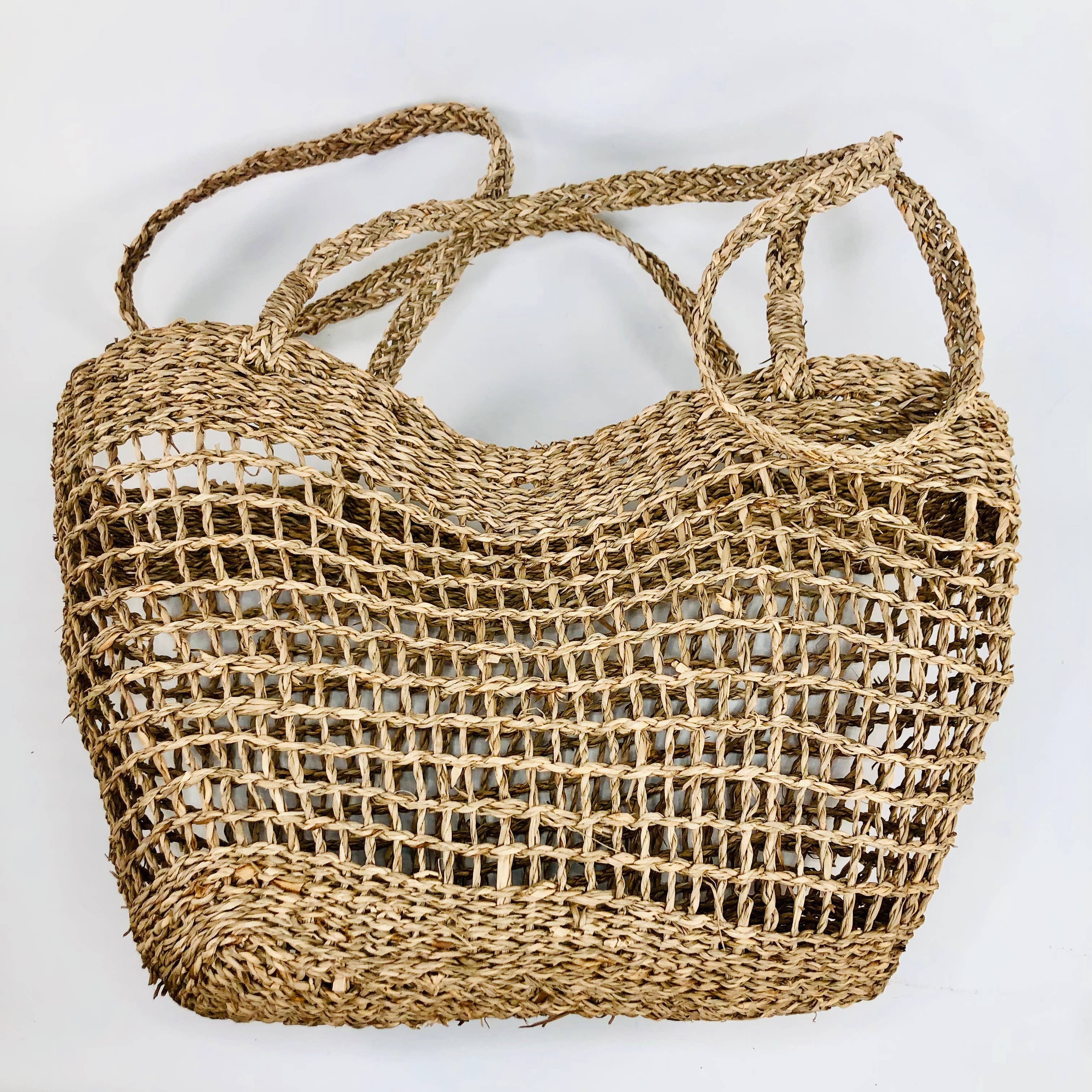GreenWave - Wholesale Beach Bag - Woven Wicker Shoulder Bag in Seagrass Market2