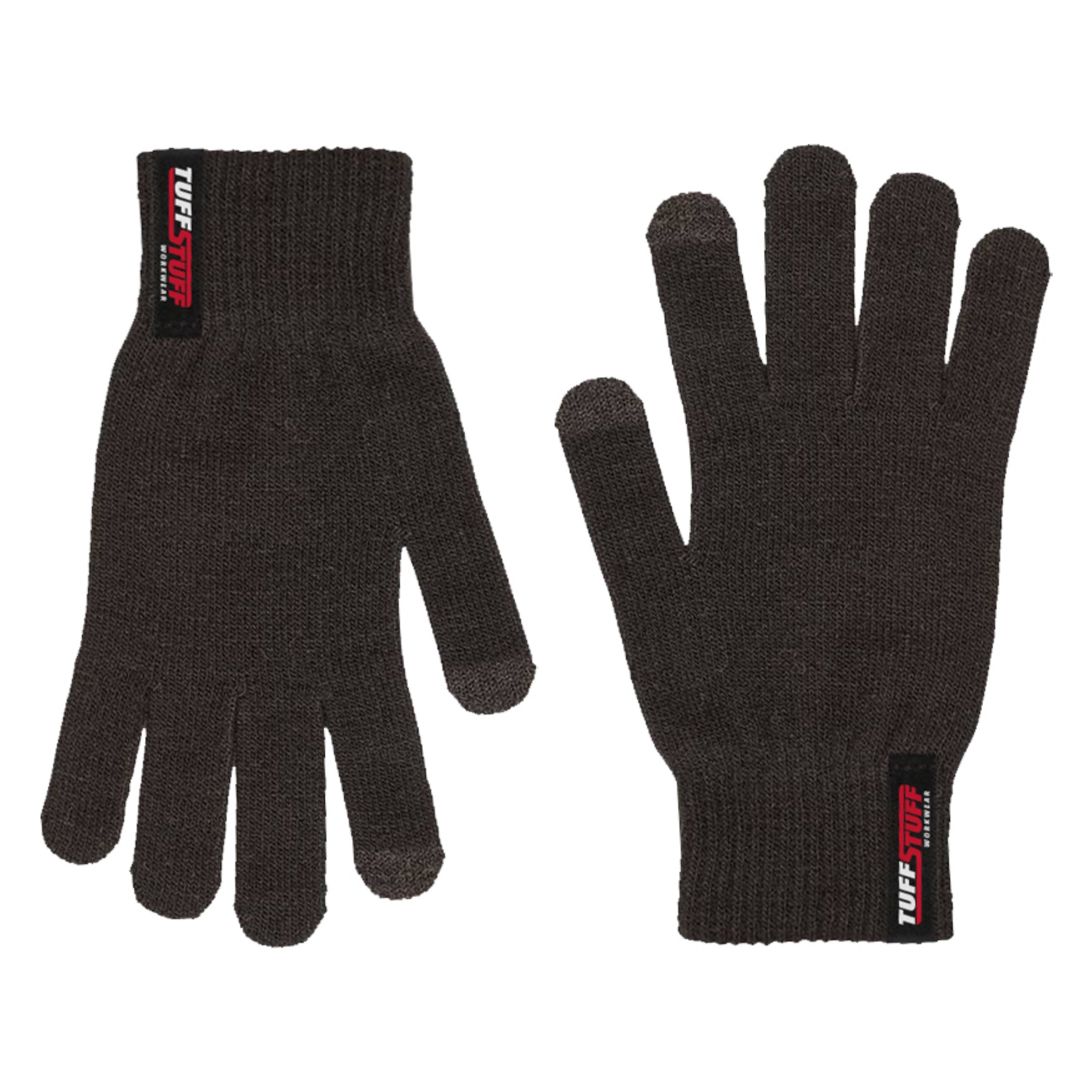 TuffStuff Black Touch Screen Gloves, One Size, Thermal for wholesale on Faire0
