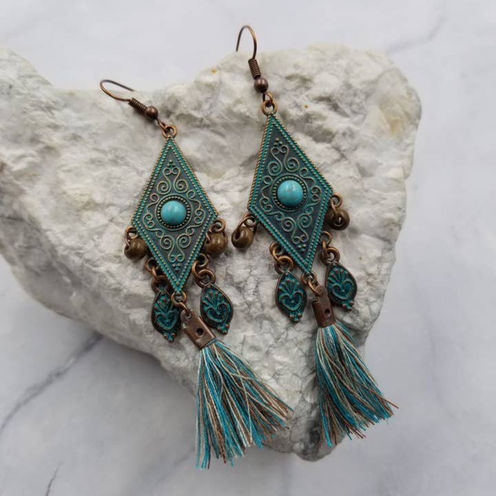 Boho Diamond Fringe Earring for wholesale by The Pretty Jewellery
