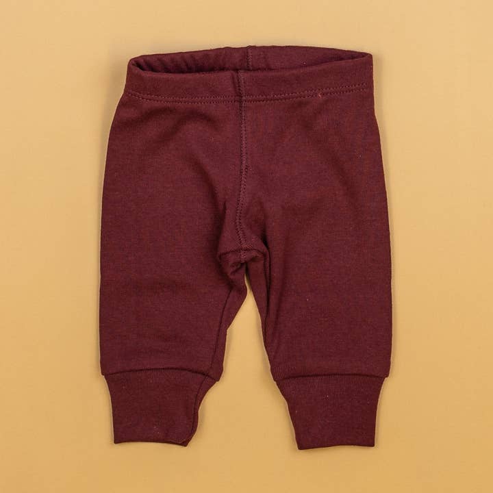 Burgundy Classic Baby Pants for wholesale by Cuddle Sleep Dream