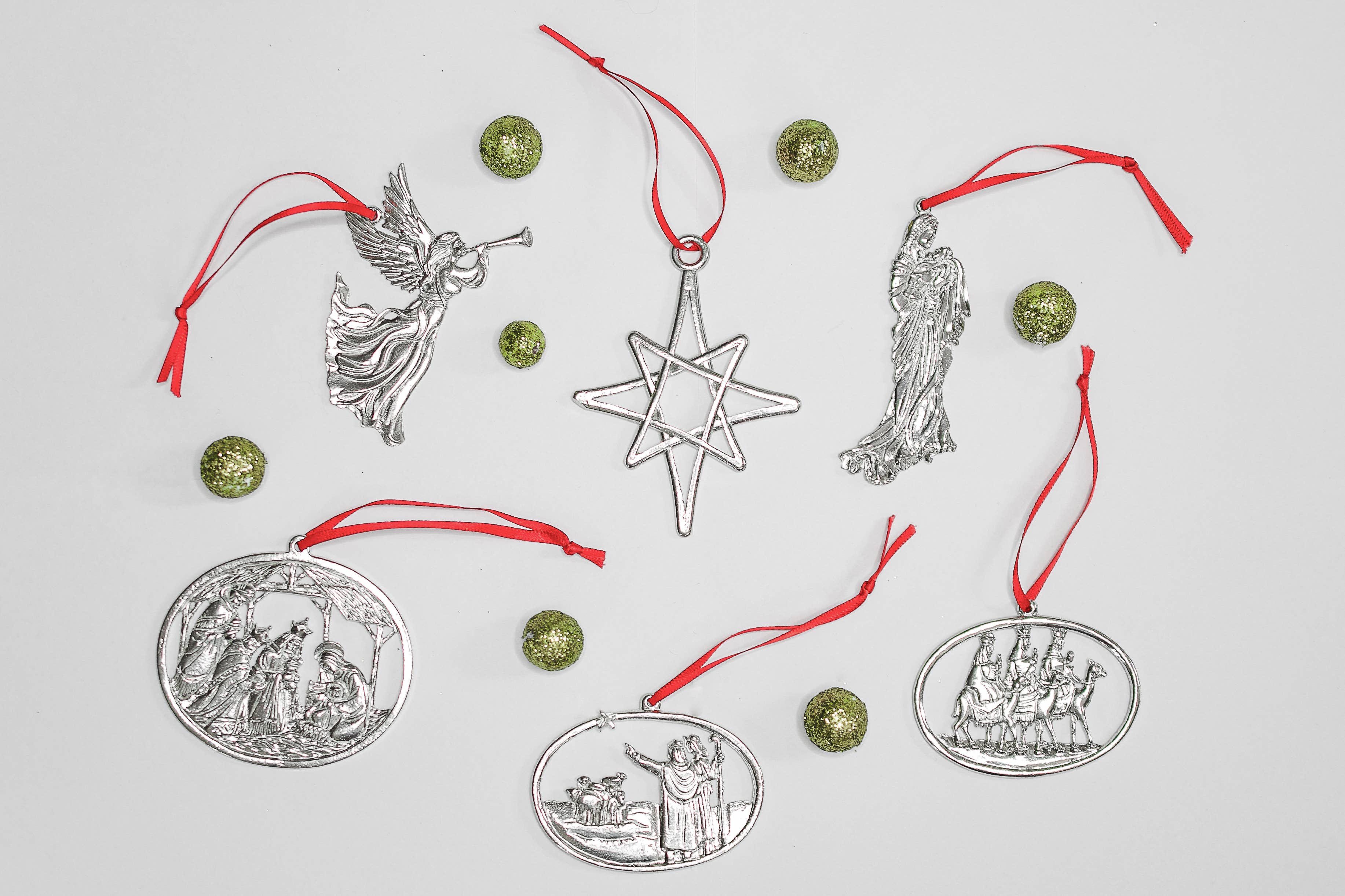 House of Morgan Pewter - Wholesale Ornament Set - Nativity Bible Story Christmas Ornaments - Christian Gifts4