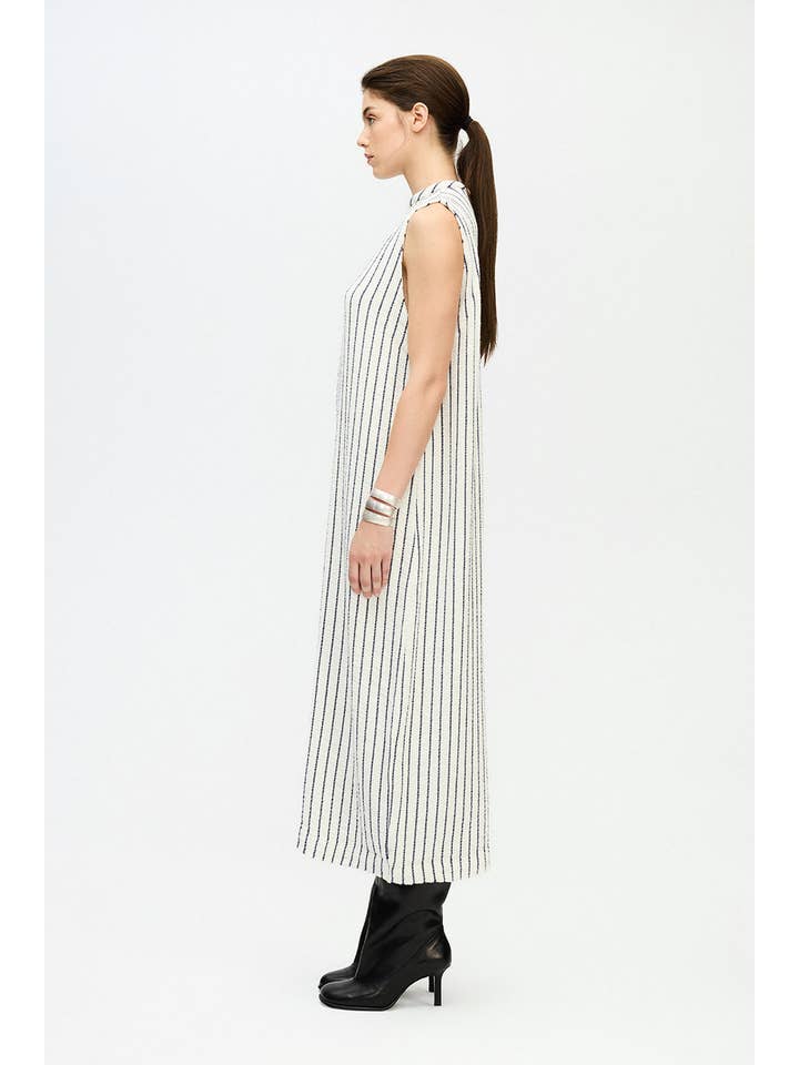 IKIKIZ ONLINE - Wholesale Dress - Women's - Striped Textured Dress