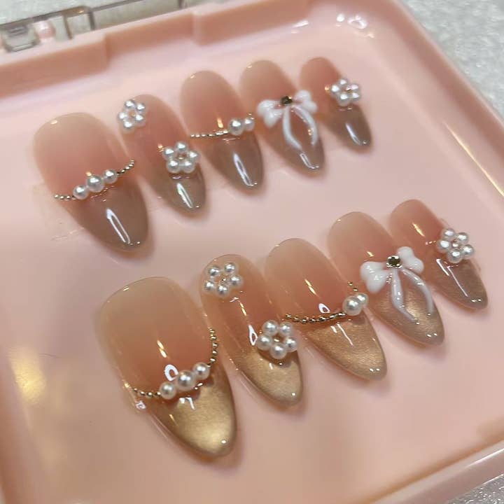 Azurenailshop - Wholesale Press-On/Fake Nails - Azurenailshop Press on nails, Almond shape popular nails0
