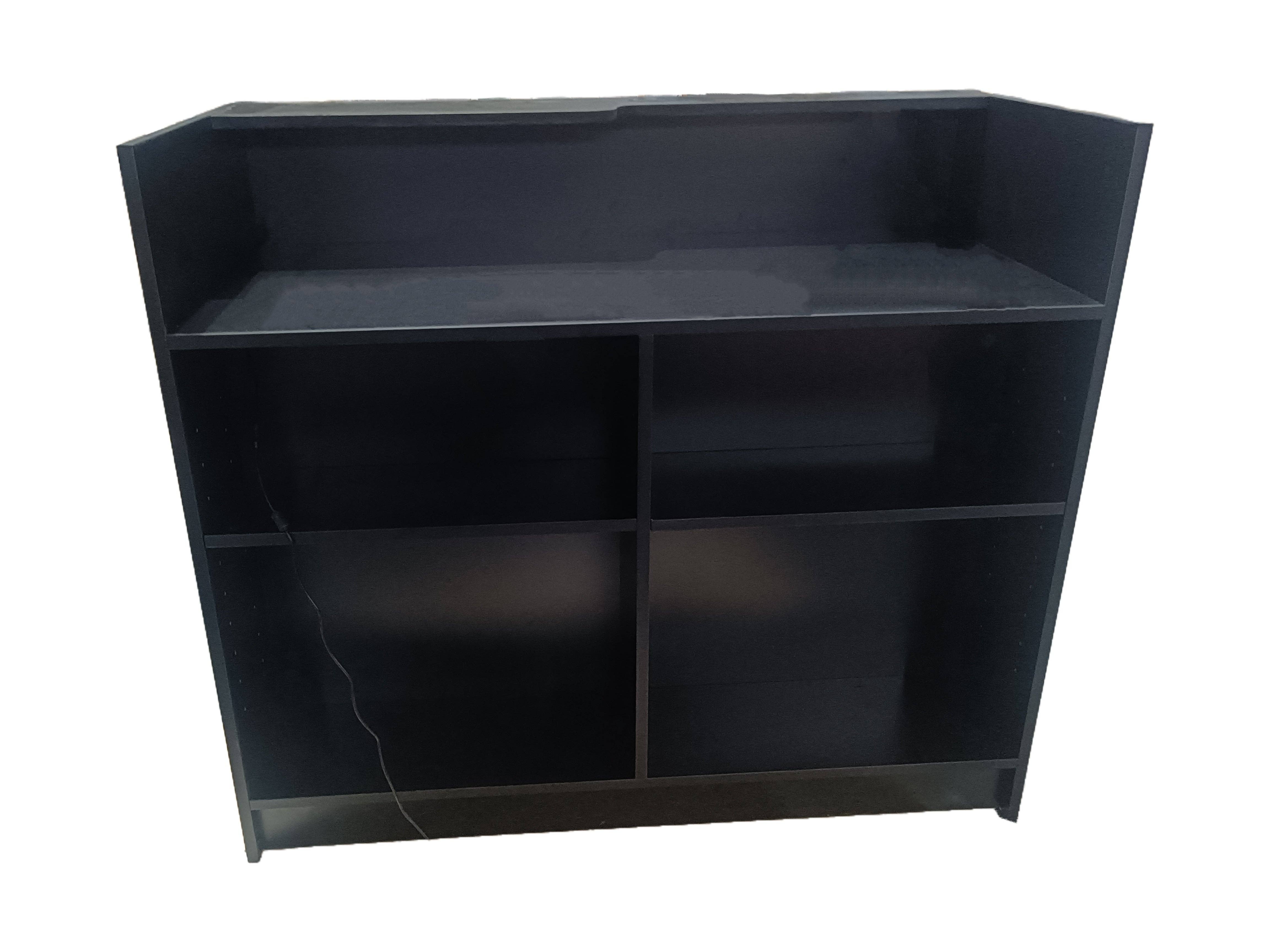 Only Hangers - Wholesale Retailer Display Stand/Case - Black Ledgetop Showcases with LED Lights  in 4ft and 6ft4