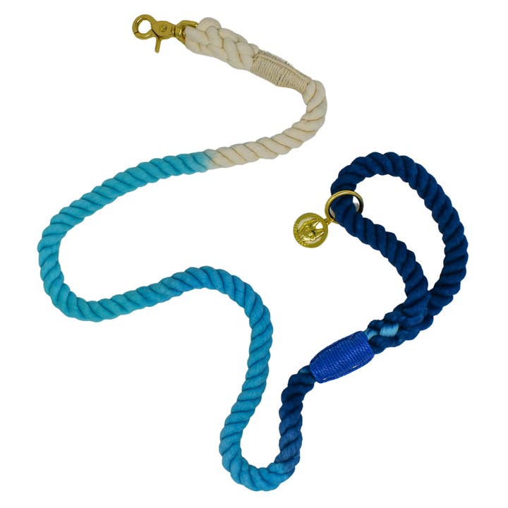 Trela de cão Kennedy Rope | Trela para cão | Trela Ombre Azul por atacado de Pink Papyrus | Premium, Durable, & Stylish Dog Products