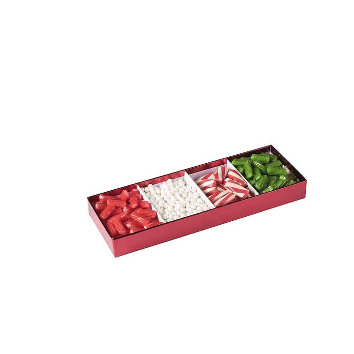 Hammont - Wholesale Gift Box - Four Section Red Tray - 4 Packs Gift Box With Clear Cover