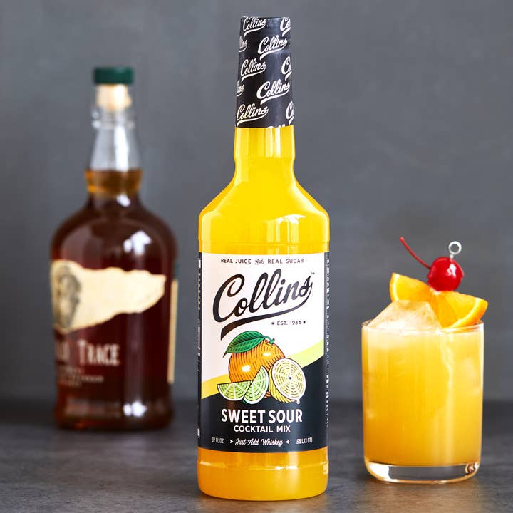 Collins - Wholesale Cocktail Mix/Syrup - Real Sugar Sweet & Sour Cocktail Mix - 32 oz