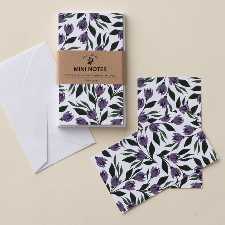 Tulip Mini Note Set | Cards for wholesale by HAZELMADE® Tea Towels + Gifts