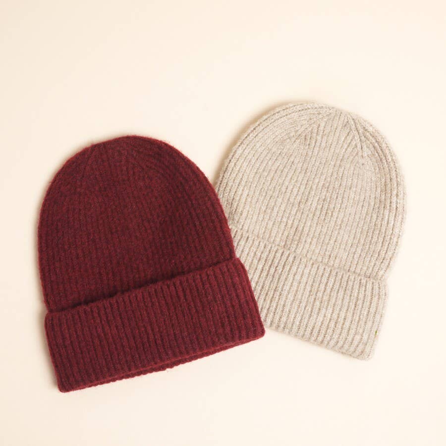 Lisa Angel – wholesale Beanie – Women's – Burgundy Beanie Hat1