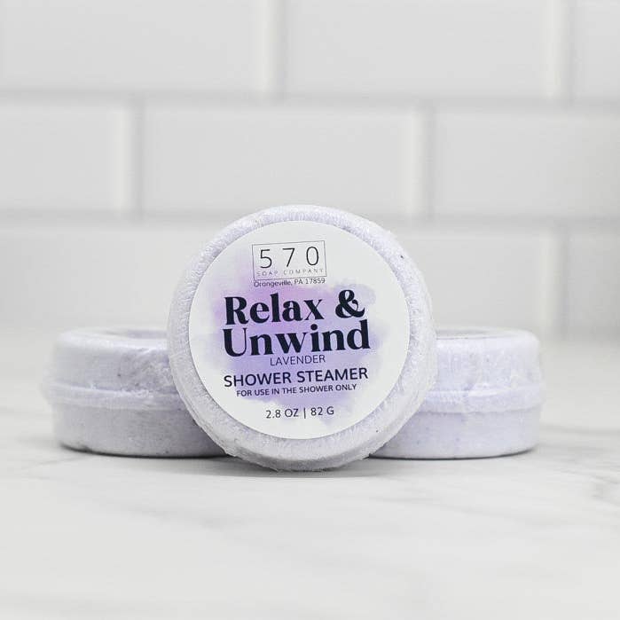 Relax Shower Steamer - Lavendel für den Großhandel von 570 Soap Company