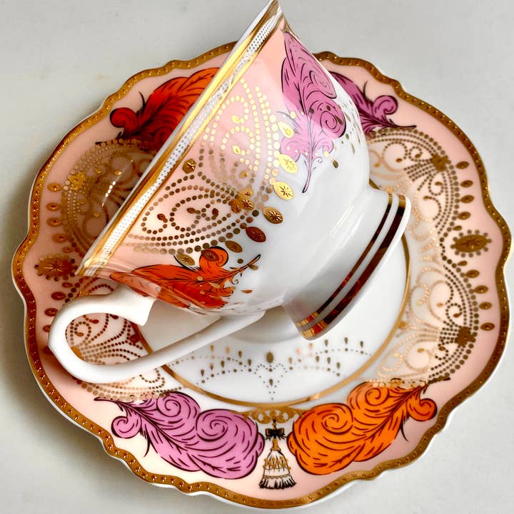 misshavishamscuriosities - Wholesale Tea Set - Dita Von Teese showgirl cup and saucer1