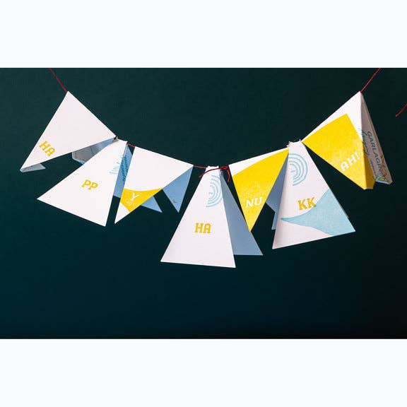 Hanukkah Garlagreet for wholesale by Letterpress PLAY