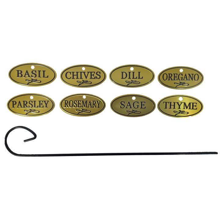 Ensemble de piquets et noms d'herbes de jardin en métal pour la vente par Bosmere Inc