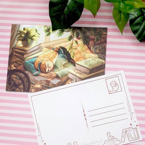 Dreamchaserart - Vendita all'ingrosso Cartoline - Cartolina Dreamy Bookworm