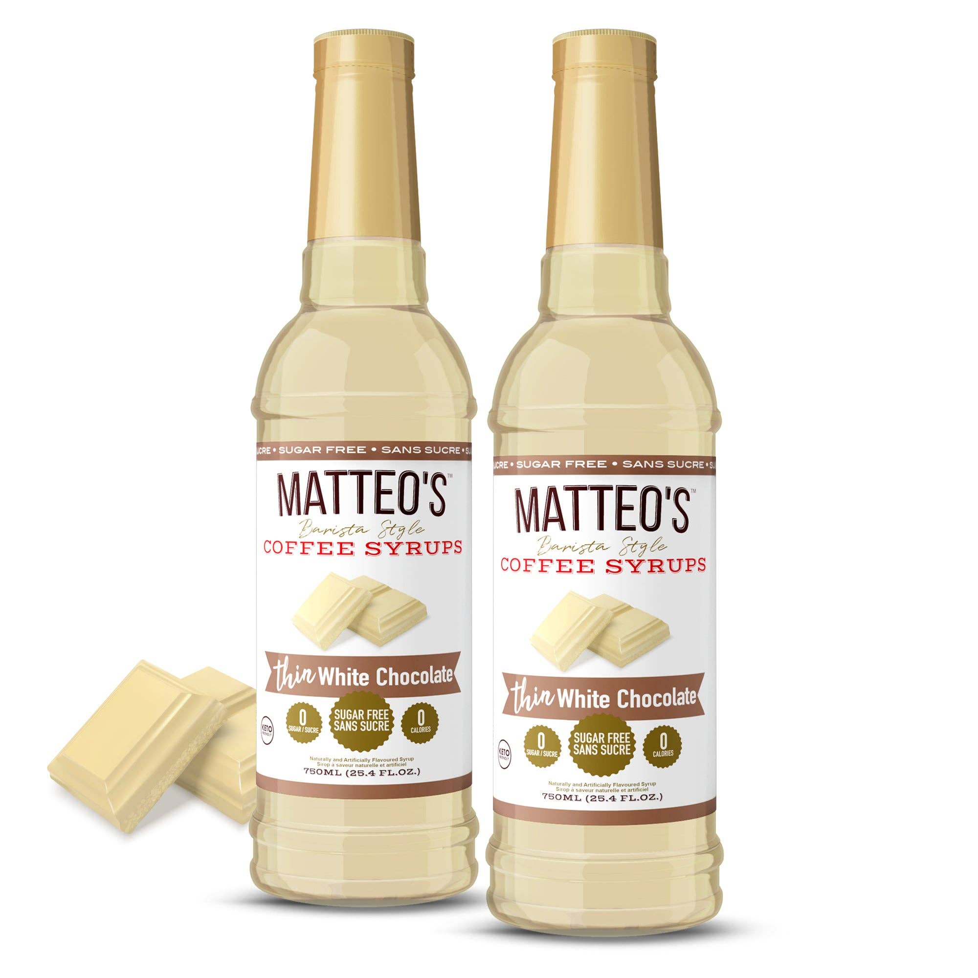 Matteo's - Wholesale Iced Coffee/Cold Brew - Matteo's Sugar Free Coffee Syrup, White Chocolate, 0 Calories, 0 Sugar, Keto Friendly7