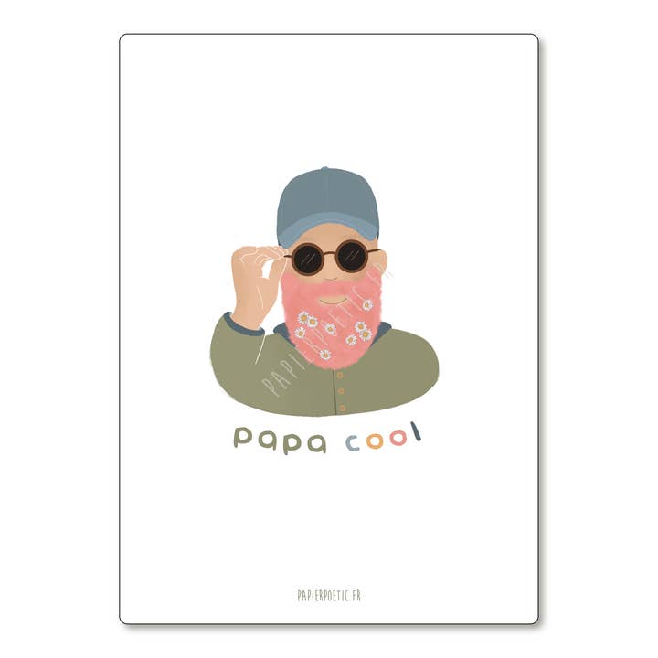 Card "Cool Dad" for wholesale by Papier Poetic