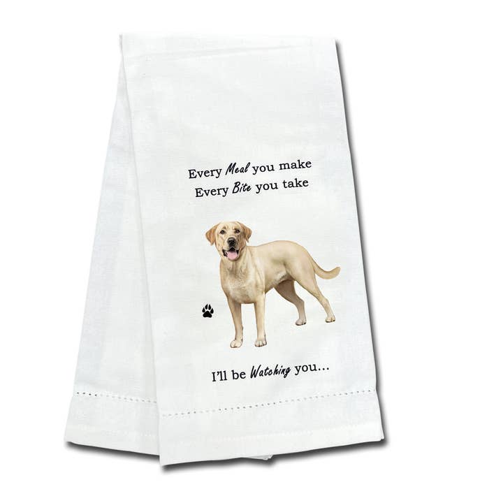 Yellow Labrador Kitchen Towel for wholesale by E&S Pets