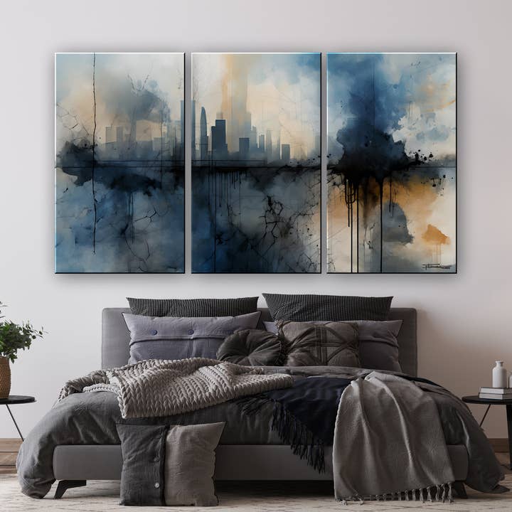 URBAN INTERPLAY - Abstract Cityscape Textured Limited Edition for wholesale by ELOISE WORLD STUDIO