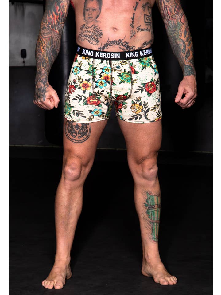 beige Boxer «Tattoo Flowers» in vendita all'ingrosso su Faire