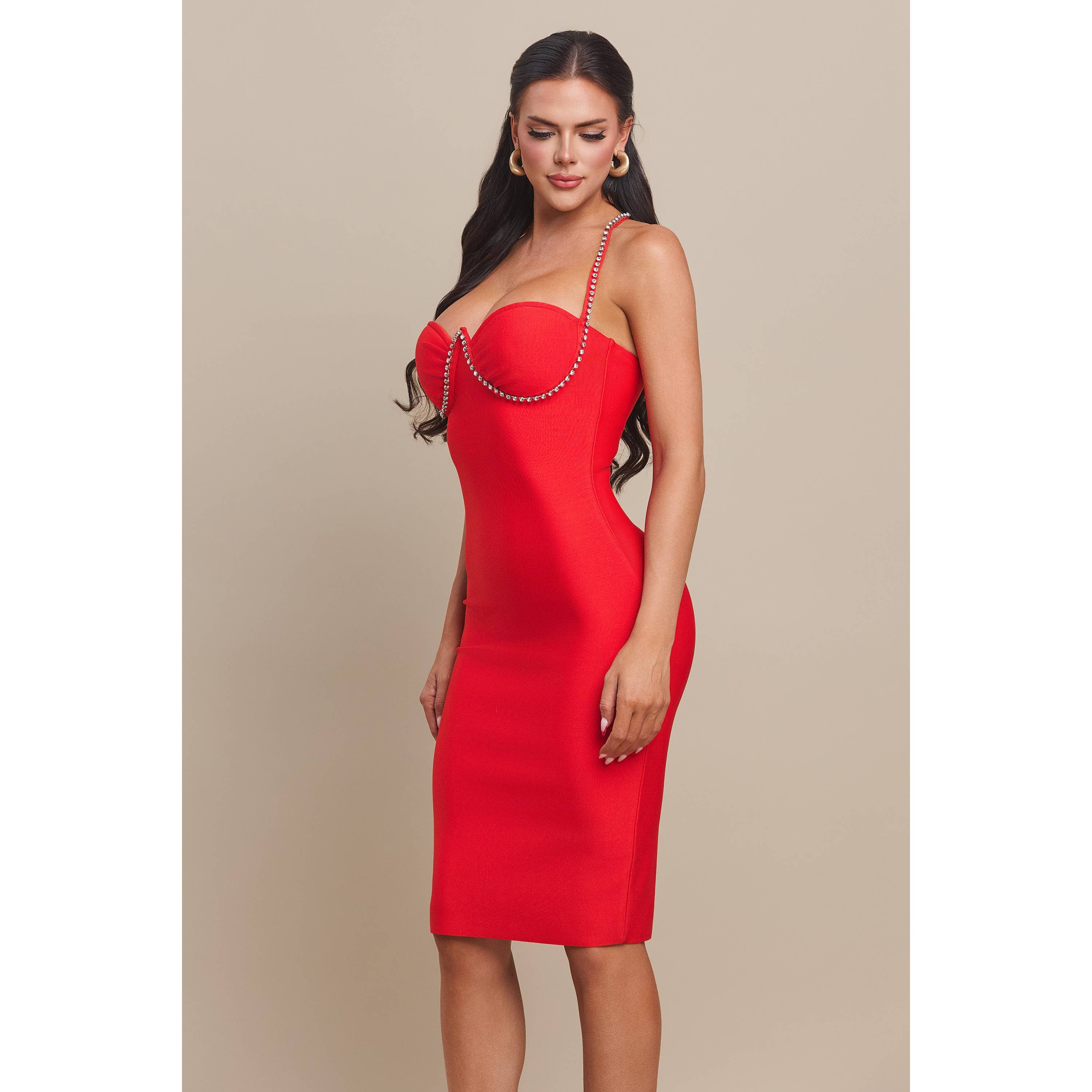 The Sang - Vente Robe – femme - SD389422 MINI-ROBE BANDAGE ELEGANCE SANS MANCHES10