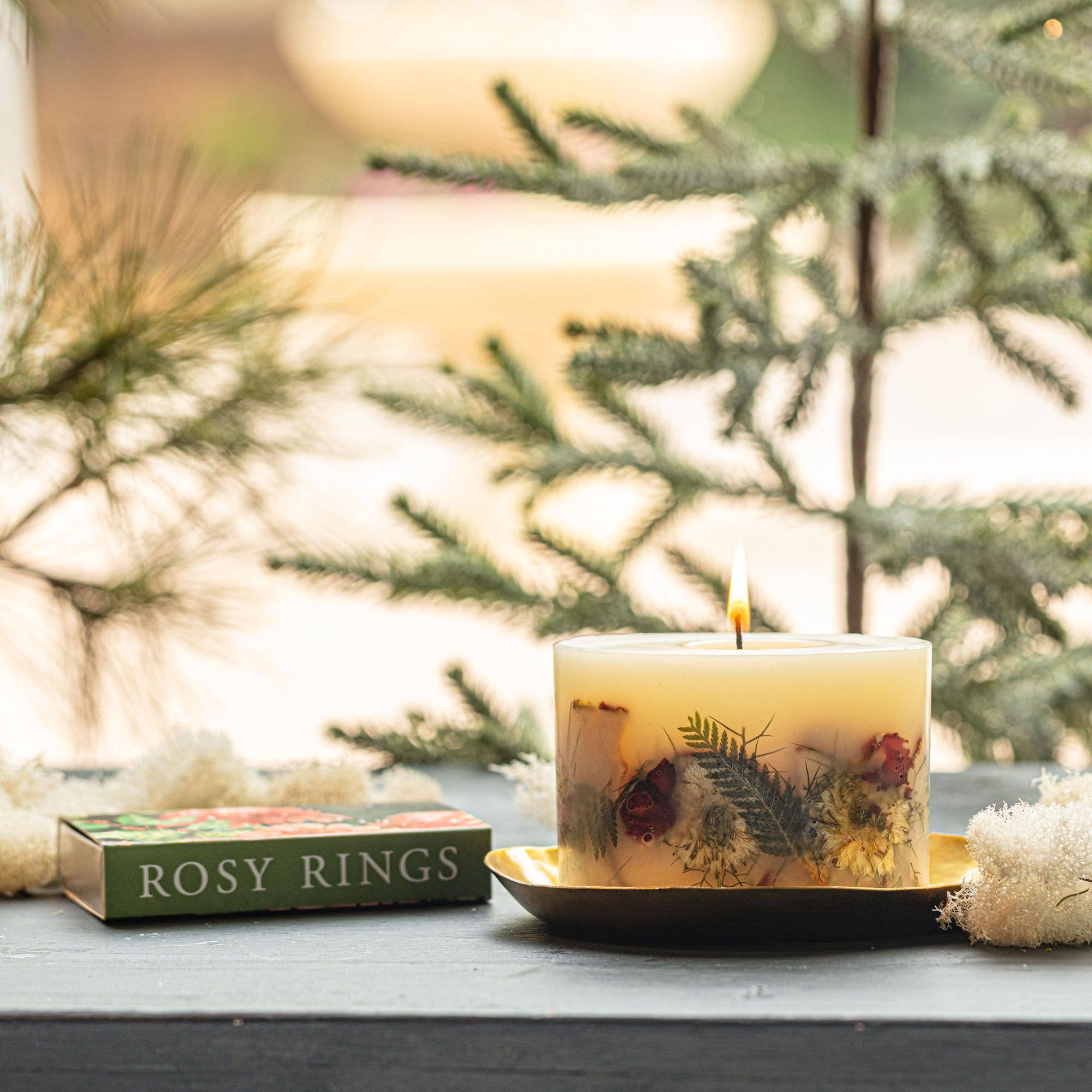 Rosy Rings - Wholesale Pillar Candle - Petite Oval Botanical Candle-Spicy Apple3